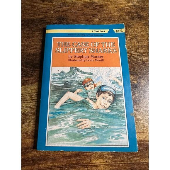 Troll Book Other - The Case of the Slippery Sharks Vintage 1988 Kids Paperback Book Stephen Mooser